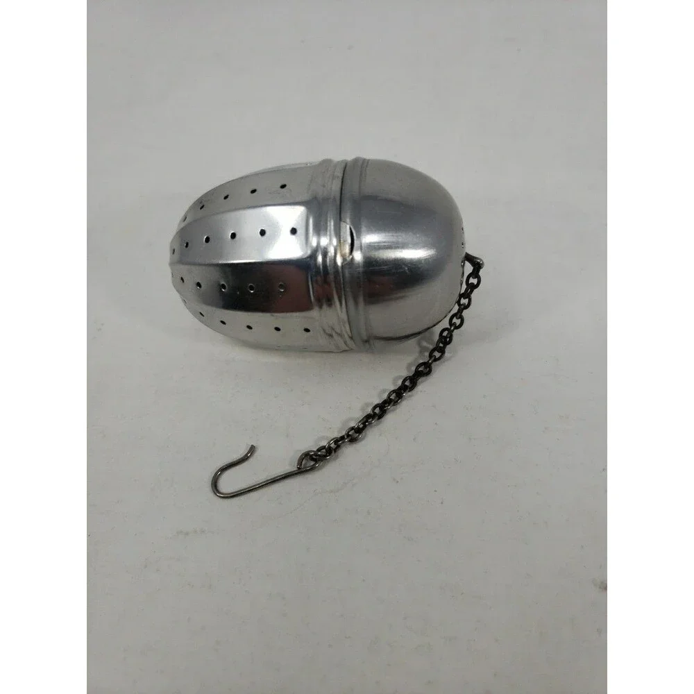 Vintage Stainless Steel Acorn Tea Infuser Loose Leaf Tea Steeper Ball with Chain